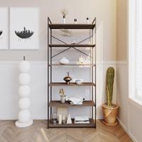 Estante Alta C/06 Prateleiras 185x80x33cm Yon Terracota/est.preta Terracota/est.preta - 2