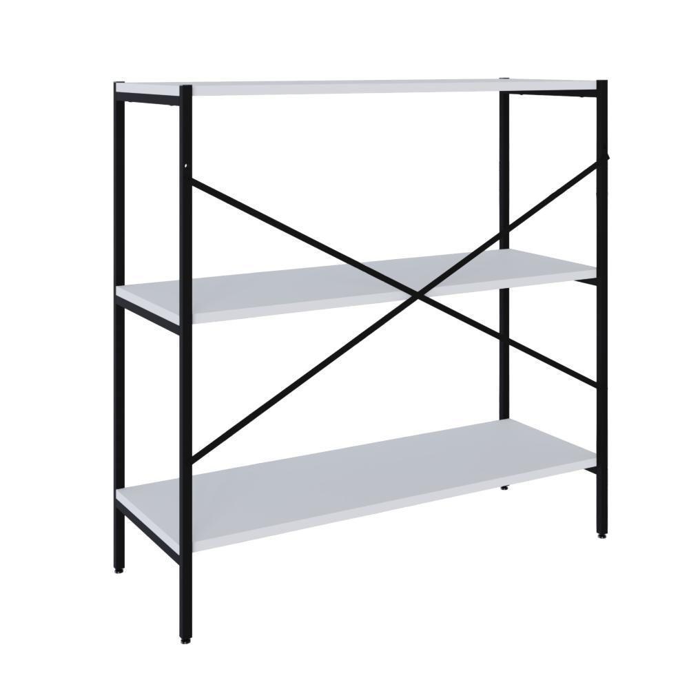 Estante C/03 Prateleiras 84x80x33cm Tub Tueh883 Branco Chess - Est.preta Branco Chess / Est.preta - 6