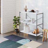 Estante C/03 Prateleiras 84x80x33cm Tub Tueh883 Branco Chess - Est.preta Branco Chess / Est.preta - 2