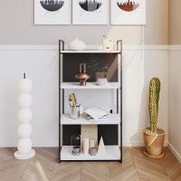 Estante C/04 Prateleiras 118x60x33cm C/fundo Yon Branco Tx/est.preta Branco Tx/est.preta - 2