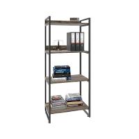 Estante Kuadra 60x40x146cm C/04 Prateleiras Carvalho Dark / Est.preta Carvalho Dark / Est.preta - 5