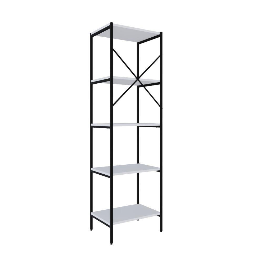 Estante C/05 Prateleiras 152x45x33cm Tub Tueh1545 Branco Chess - Est.preta Branco Chess / Est.preta - 6