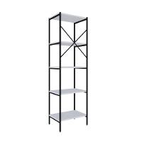 Estante C/05 Prateleiras 152x45x33cm Tub Tueh1545 Branco Chess - Est.preta Branco Chess / Est.preta - 6
