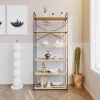 Estante Alta C/06 Prateleiras 185x80x33cm Yon Vermont Oak/est.preta Vermont Oak/est.preta - 2