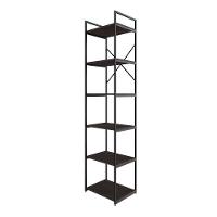 Estante Alta C/06 Prateleiras 185x45x33cm Yon Terracota/est.preta Terracota/est.preta - 1