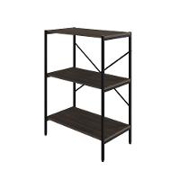 Estante C/03 Prateleiras 84x60x33cm Tub Tueh863 Nogal - Est.preta Nogal / Est.preta - 1