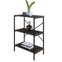 Estante C/03 Prateleiras 84x60x33cm Tub Tueh863 Nogal - Est.preta Nogal / Est.preta