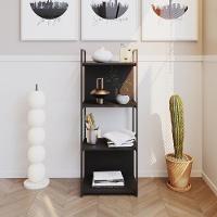 Estante C/04 Prateleiras 118x45x33cm C/fundo Yon Preto Tx/est.preta Preto Tx/est.preta - 2