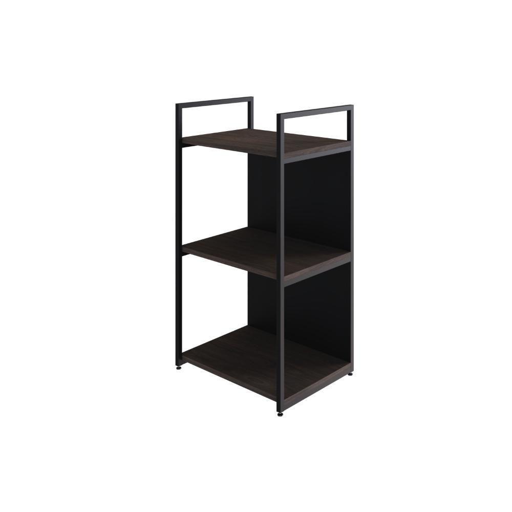 Estante C/03 Prateleiras 84x45x33cm C/fundo Yon Terracota/est.preta Terracota/est.preta - 1