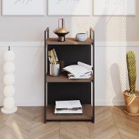 Estante C/03 Prateleiras 84x45x33cm C/fundo Yon Terracota/est.preta Terracota/est.preta