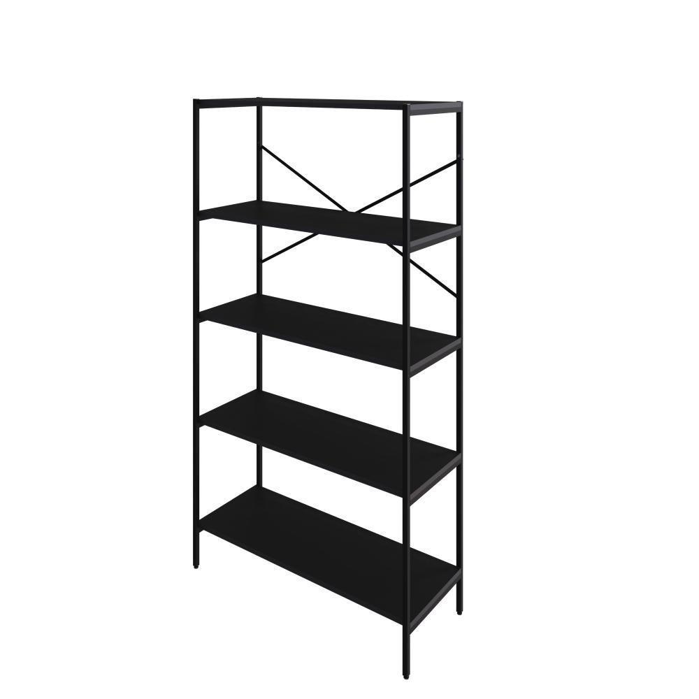 Estante C/05 Prateleiras 152x80x33cm Tub Tueh1585 Preto ônix - Est.preta Preto ônix / Est.preta - 1