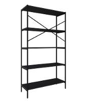 Estante C/05 Prateleiras 152x80x33cm Tub Tueh1585 Preto ônix - Est.preta Preto ônix / Est.preta - 6