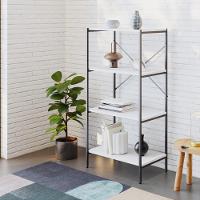 Estante C/04 Prateleiras 118x60x33cm Tub Tueh1164 Branco Chess - Est.preta Branco Chess / Est.preta - 2