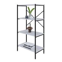 Estante C/04 Prateleiras 118x60x33cm Tub Tueh1164 Branco Chess - Est.preta Branco Chess / Est.preta - 5