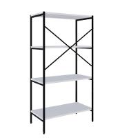 Estante C/04 Prateleiras 118x60x33cm Tub Tueh1164 Branco Chess - Est.preta Branco Chess / Est.preta - 6