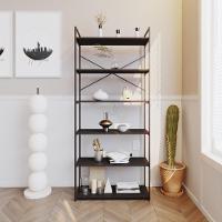 Estante Alta C/06 Prateleiras 185x80x33cm Yon Preto Tx/est.preta Preto Tx/est.preta - 2