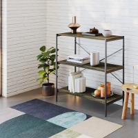 Estante C/03 Prateleiras 84x80x33cm Tub Tueh883 Carvalho Dark - Est.preta Carvalho Dark / Est.preta - 2