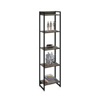 Estante Dynamica 45x30x187cm C/05 Prateleiras Carvalho Dark / Est.preta Carvalho Dark / Est.preta