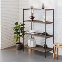 Estante C/04 Prateleiras 118x80x33cm Tub Tueh1184 Nogal - Est.preta Nogal / Est.preta - 2