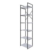 Estante Alta C/06 Prateleiras 185x45x33cm Yon Branco Tx/est.preta Branco Tx/est.preta - 1