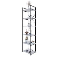 Estante Alta C/06 Prateleiras 185x45x33cm Yon Branco Tx/est.preta Branco Tx/est.preta