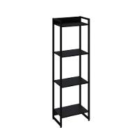 Estante Dynamica 45x30x146cm C/04 Prateleiras Preto ônix / Est.preta Preto ônix / Est.preta - 1
