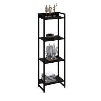 Estante Dynamica 45x30x146cm C/04 Prateleiras Preto ônix / Est.preta Preto ônix / Est.preta