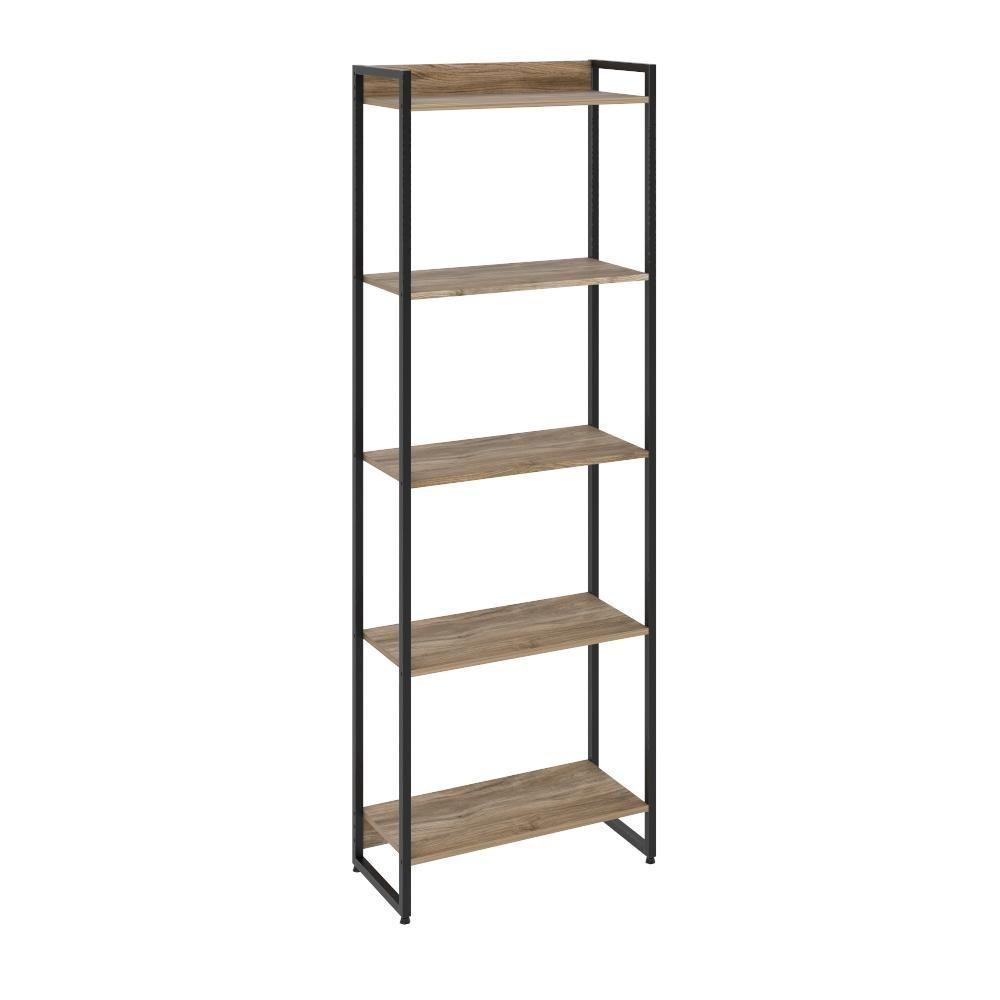 Estante Dynamica 60x30x187cm C/05 Prateleiras Carvalho / Est.preta Carvalho / Est.preta - 1