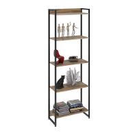 Estante Dynamica 60x30x187cm C/05 Prateleiras Carvalho / Est.preta Carvalho / Est.preta - 5