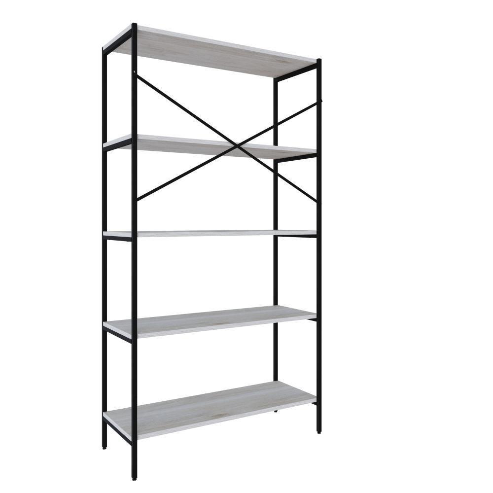 Estante C/05 Prateleiras 152x80x33cm Tub Tueh1585 Snow - Est.preta Snow / Est.preta - 6