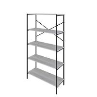 Estante C/05 Prateleiras 152x80x33cm Tub Tueh1585 Snow - Est.preta Snow / Est.preta - 1