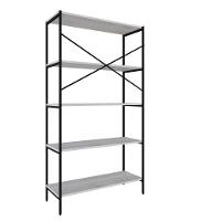 Estante C/05 Prateleiras 152x80x33cm Tub Tueh1585 Snow - Est.preta Snow / Est.preta - 6