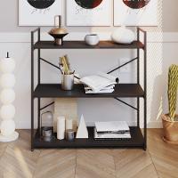 Estante C/03 Prateleiras 84x80x33cm Yon Preto Tx/est.preta Preto Tx/est.preta - 2