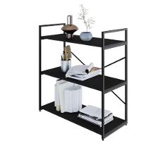 Estante C/03 Prateleiras 84x80x33cm Yon Preto Tx/est.preta Preto Tx/est.preta