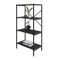 Estante C/04 Prateleiras 118x60x33cm Tub Tueh1164 Nogal - Est.preta Nogal / Est.preta - 5