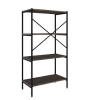 Estante C/04 Prateleiras 118x60x33cm Tub Tueh1164 Nogal - Est.preta Nogal / Est.preta - 6