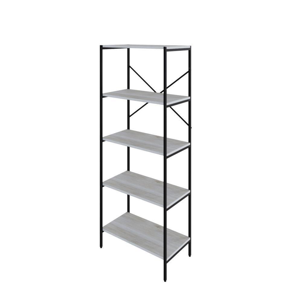 Estante C/05 Prateleiras 152x60x33cm Tub Tueh1565 Snow - Est.preta Snow / Est.preta - 1