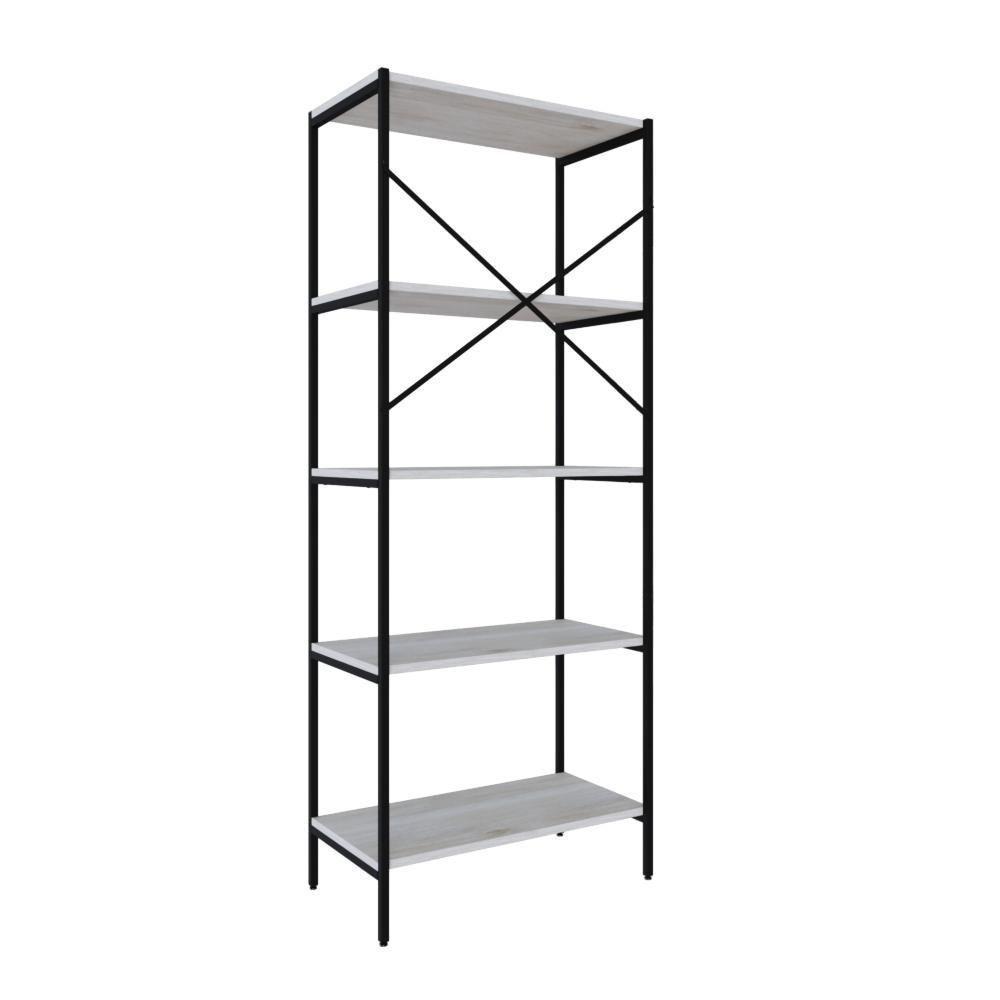 Estante C/05 Prateleiras 152x60x33cm Tub Tueh1565 Snow - Est.preta Snow / Est.preta - 2
