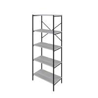 Estante C/05 Prateleiras 152x60x33cm Tub Tueh1565 Snow - Est.preta Snow / Est.preta - 1