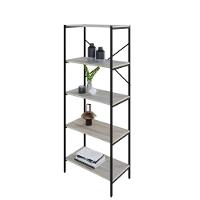 Estante C/05 Prateleiras 152x60x33cm Tub Tueh1565 Snow - Est.preta Snow / Est.preta