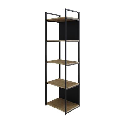 Estante C/05 Prateleiras 152x45x33cm C/fundo Yon Vermont Oak/est.preta Vermont Oak/est.preta