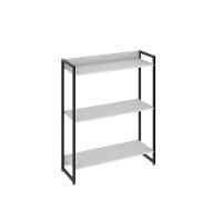 Estante Dynamica 80x30x104cm C/03 Prateleiras Branco Chess / Est.preta Branco Chess / Est.preta - 1