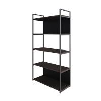 Estante C/05 Prateleiras 152x80x33cm C/fundo Yon Terracota/est.preta Terracota/est.preta - 1
