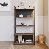 Estante C/05 Prateleiras 152x80x33cm C/fundo Yon Terracota/est.preta Terracota/est.preta - 2