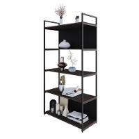 Estante C/05 Prateleiras 152x80x33cm C/fundo Yon Terracota/est.preta Terracota/est.preta