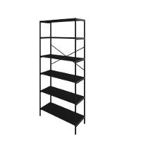 Estante C/06 Prateleiras 186x80x33cm Tub Tueh1886 Preto ônix - Est.preta Preto ônix / Est.preta - 1