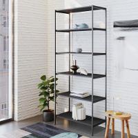 Estante C/06 Prateleiras 186x80x33cm Tub Tueh1886 Preto ônix - Est.preta Preto ônix / Est.preta - 2