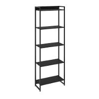 Estante Dynamica 60x30x187cm C/05 Prateleiras Preto ônix / Est.preta Preto ônix / Est.preta - 1