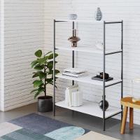 Estante C/04 Prateleiras 118x80x33cm Tub Tueh1184 Branco Chess - Est.preta Branco Chess / Est.preta - 2