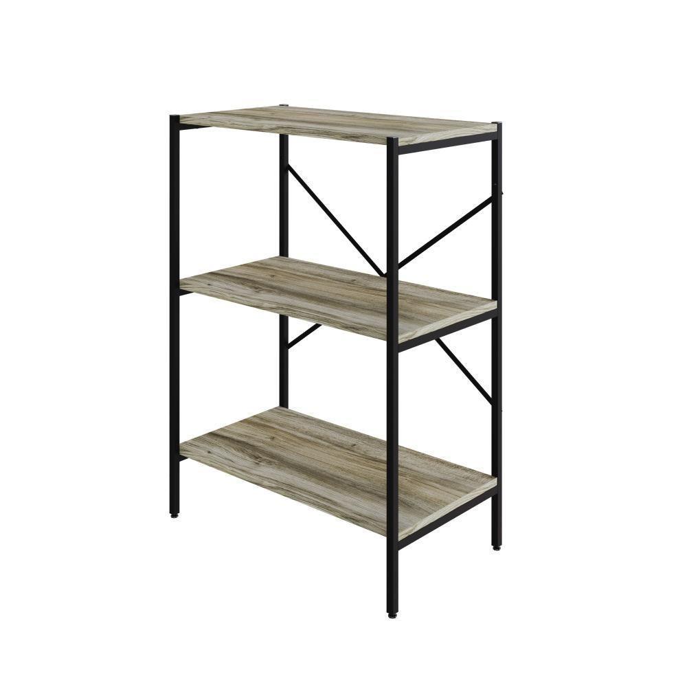 Estante C/03 Prateleiras 84x60x33cm Tub Tueh863 Carvalho - Est.preta Carvalho / Est.preta - 1